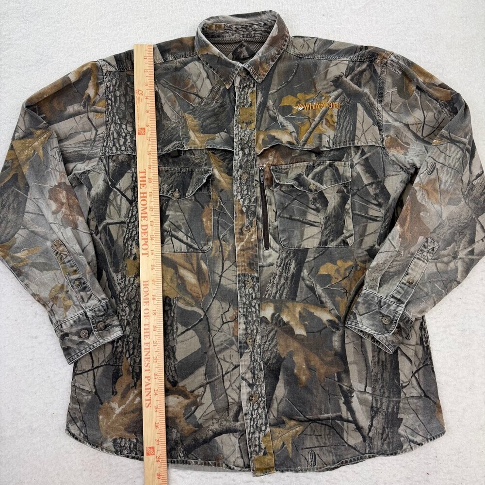 Whitewater Camouflage Realtree Hardwood Vented Shirt Button Up Size L Hunting - Picture 3 of 6
